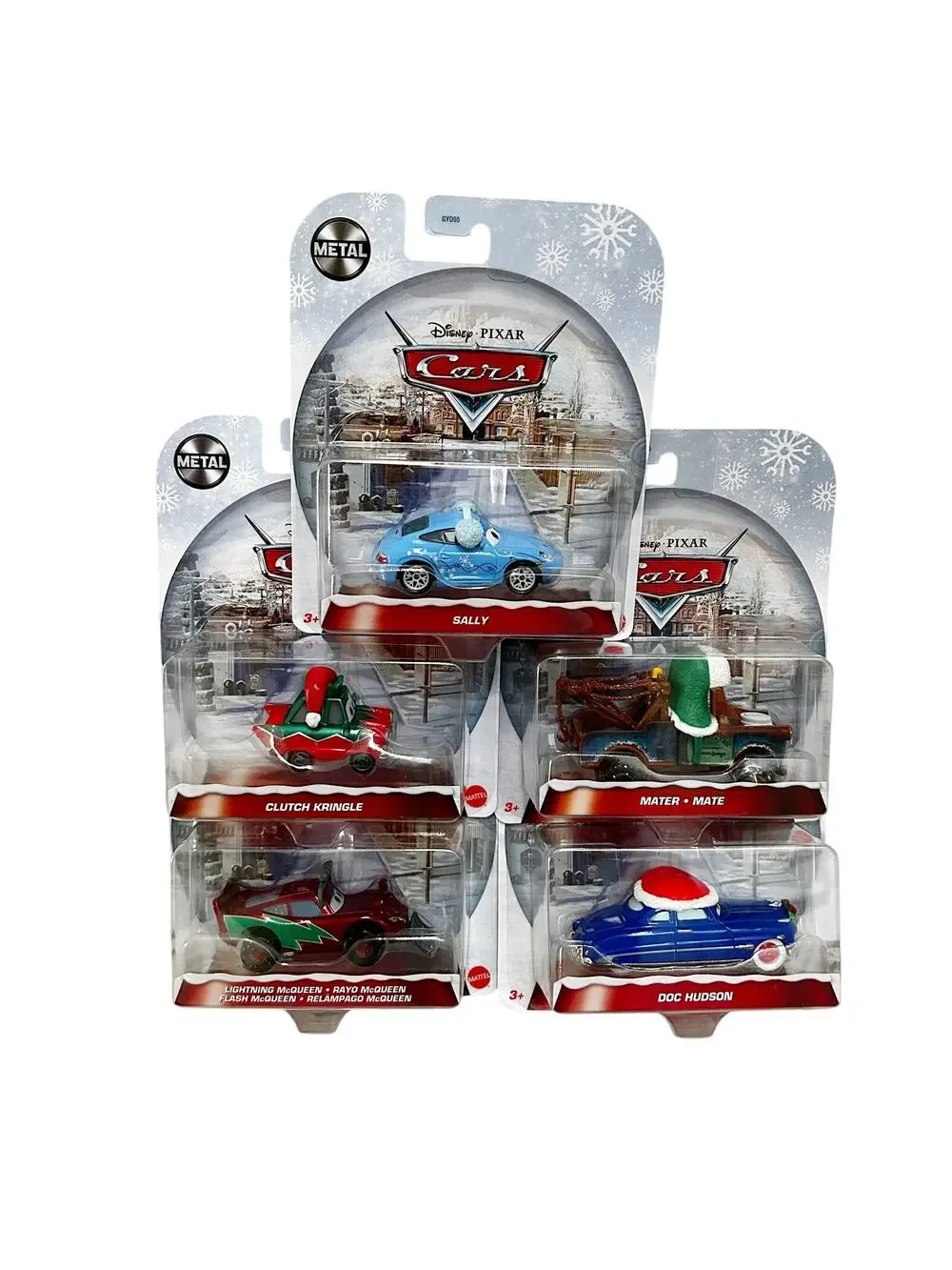 DISNEY Pixar Cars Christmas Holiday Winter Pack Kringle McQueen Doc Sally Mater